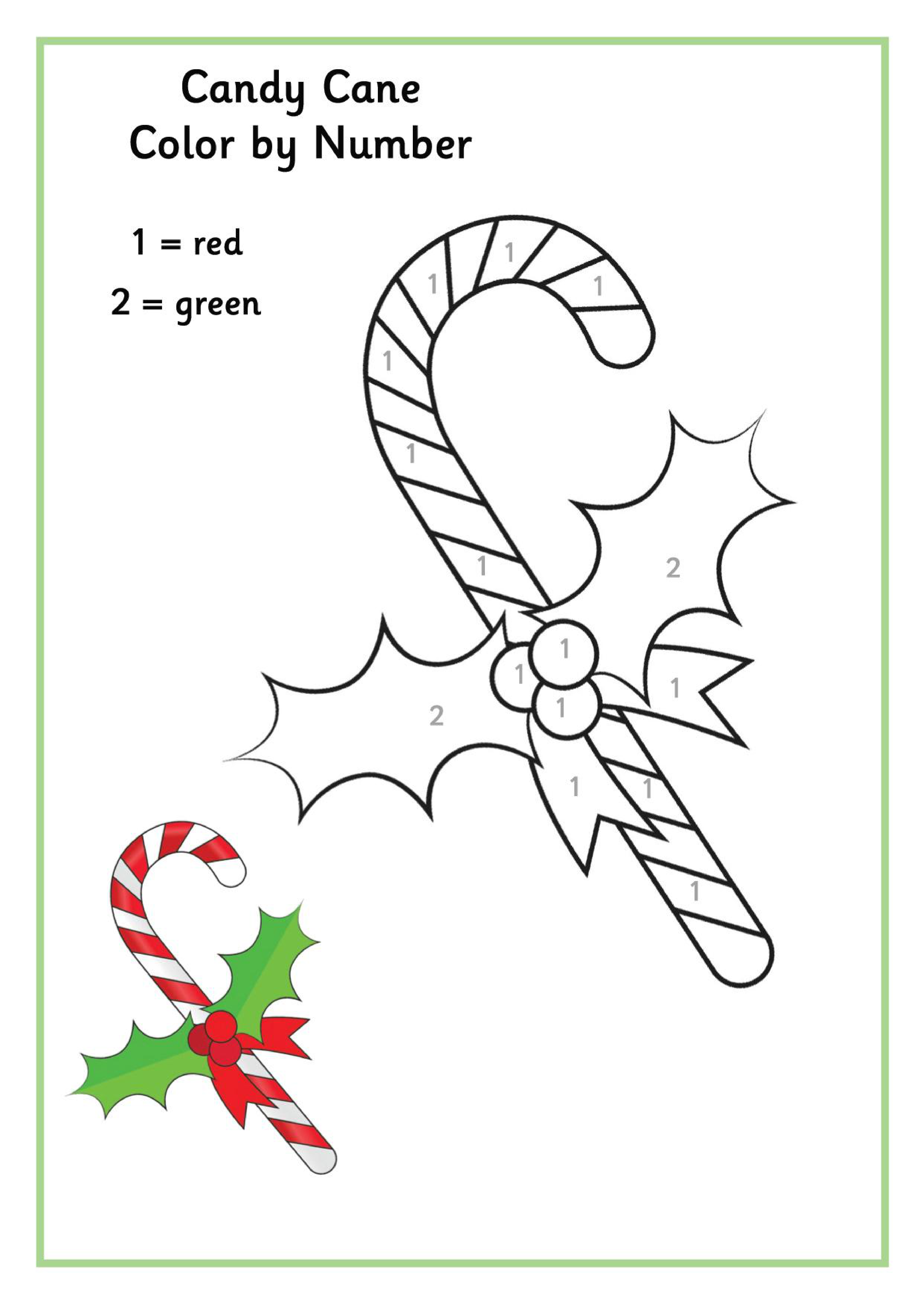 Candy Cane 2 coloring page