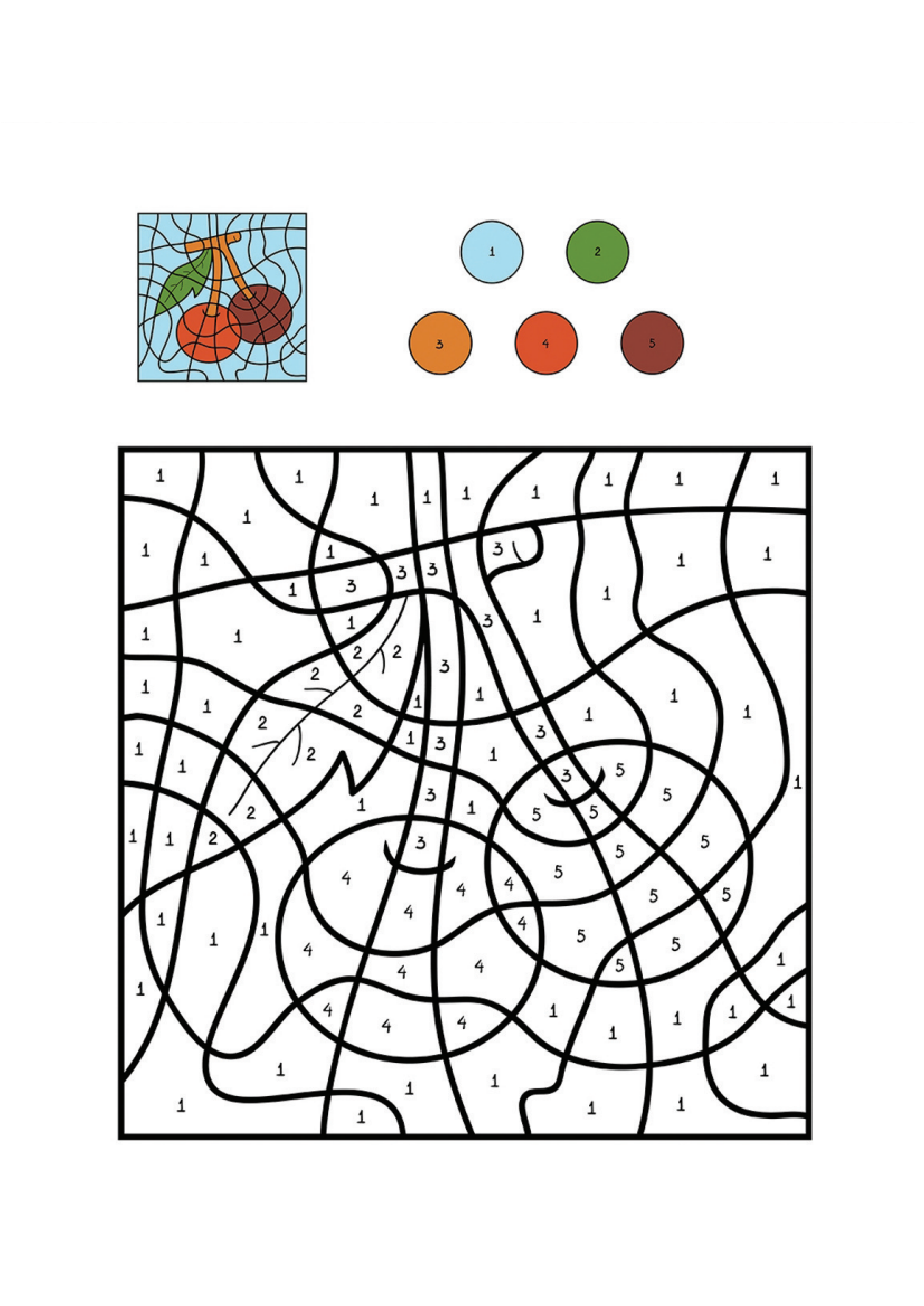Cherries Coloring Page