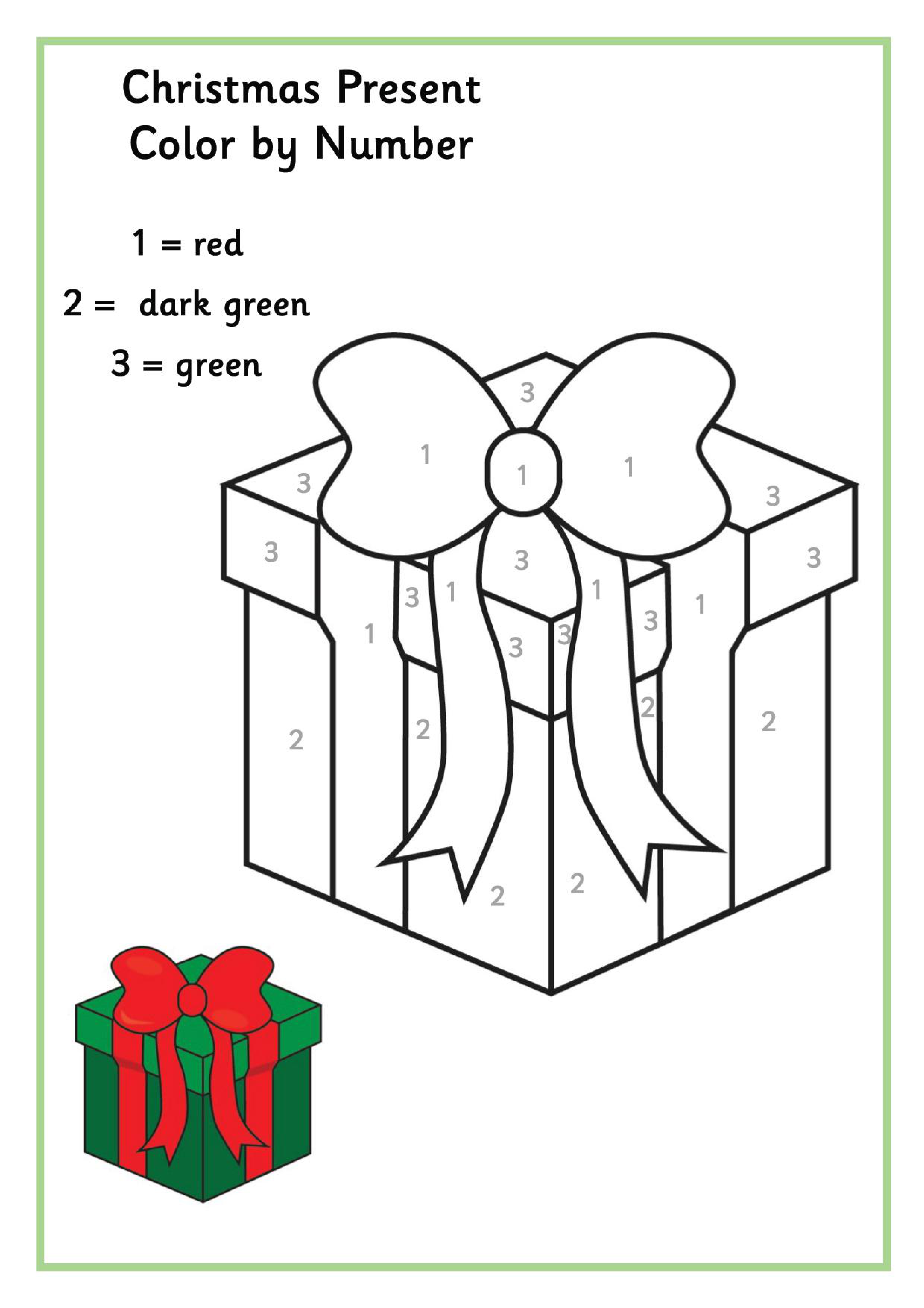 Christmas Present coloring page