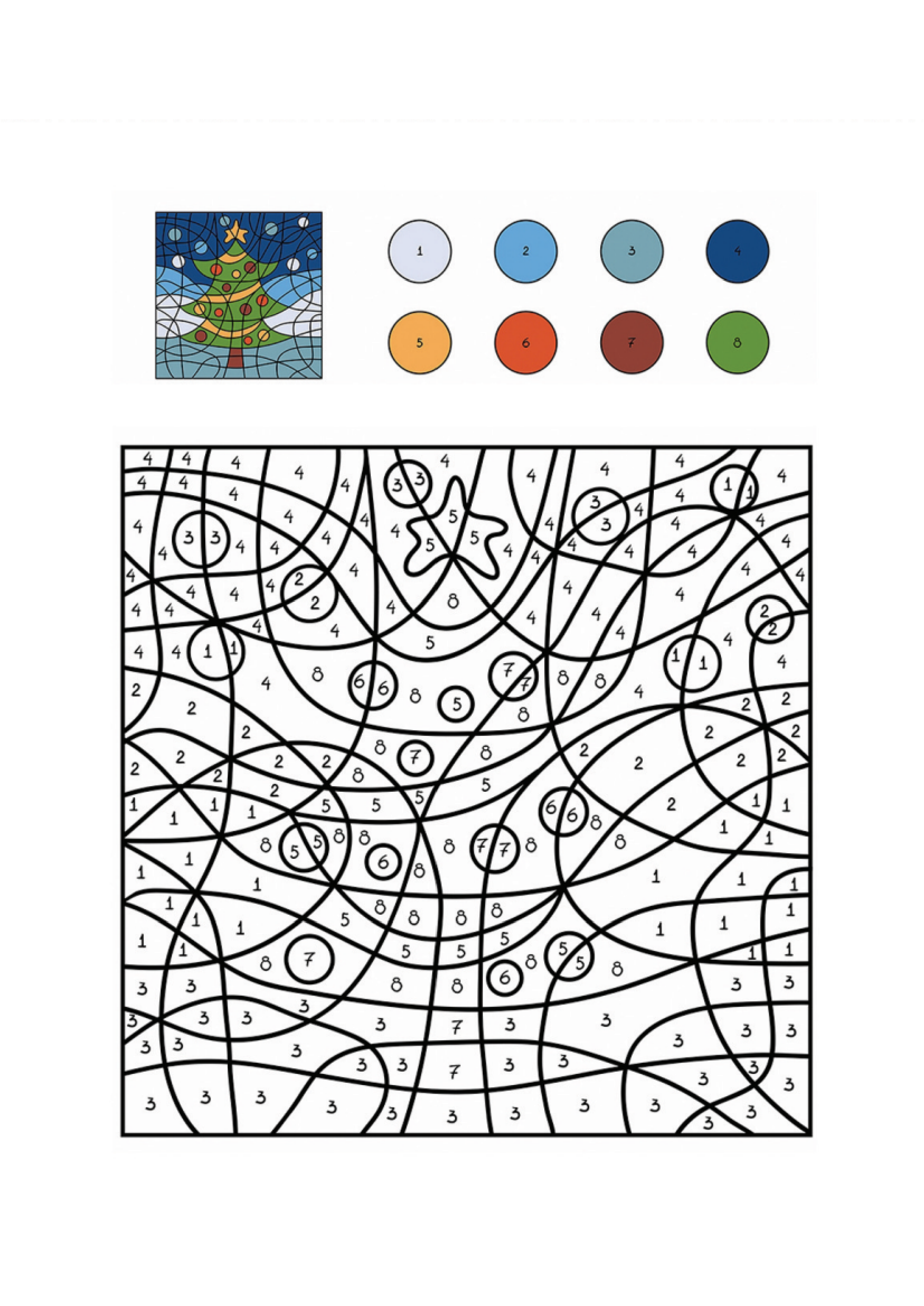 Christmas Tree 3 coloring page