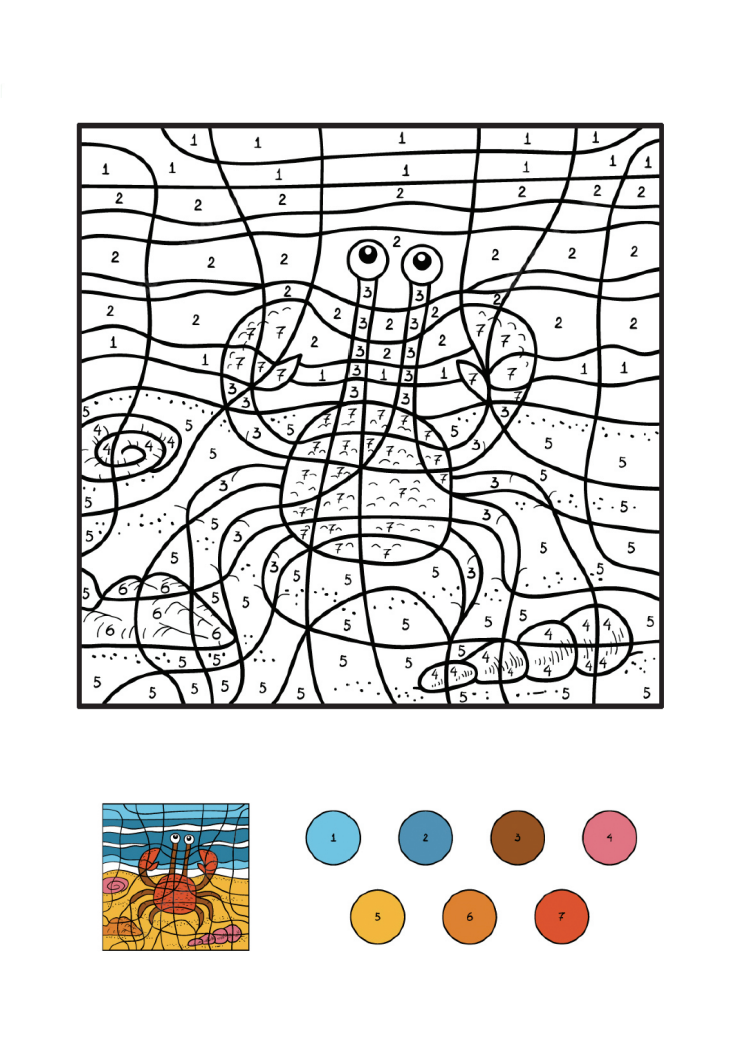 Crab Coloring Page