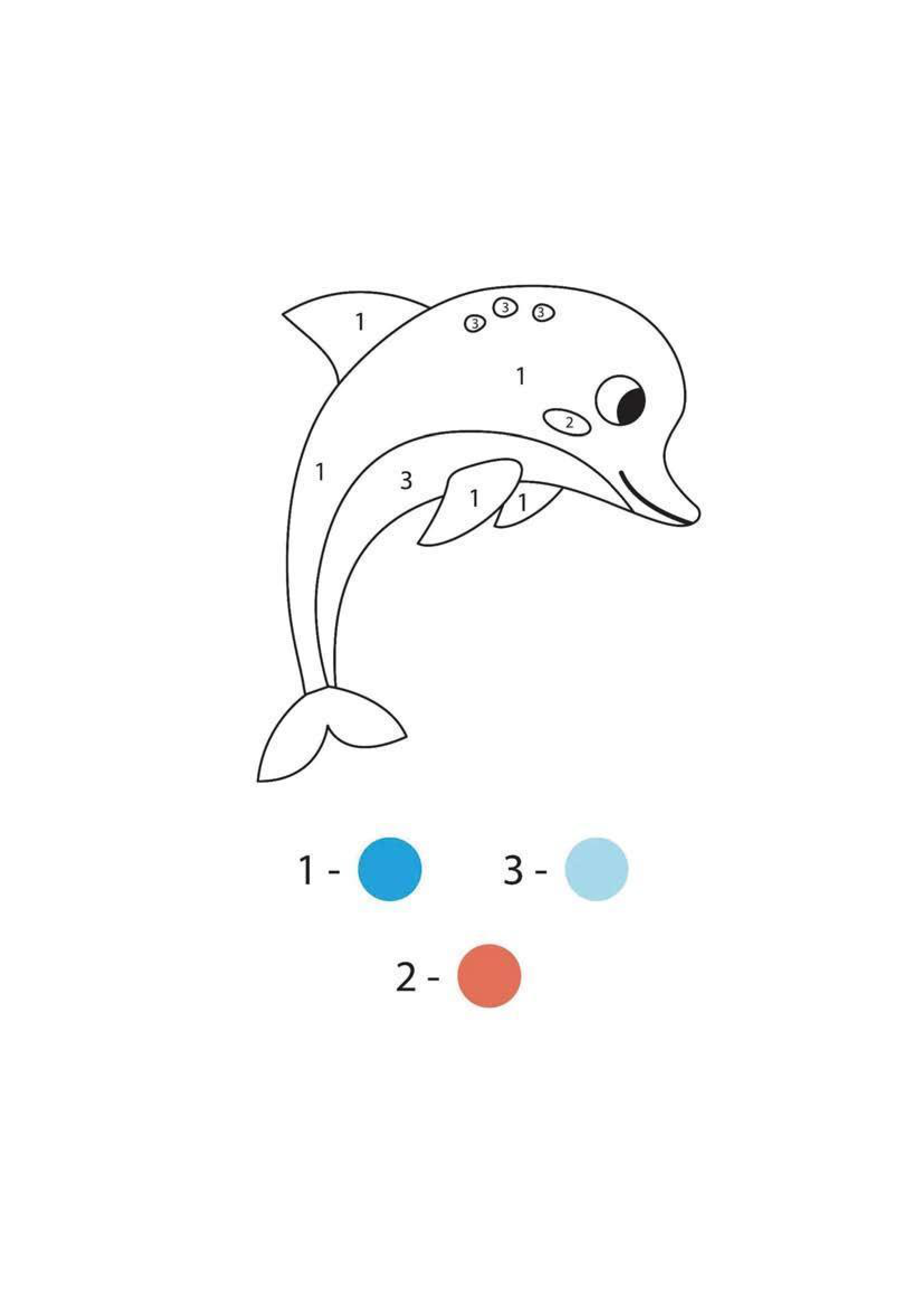 Dolphin 2 Coloring Page