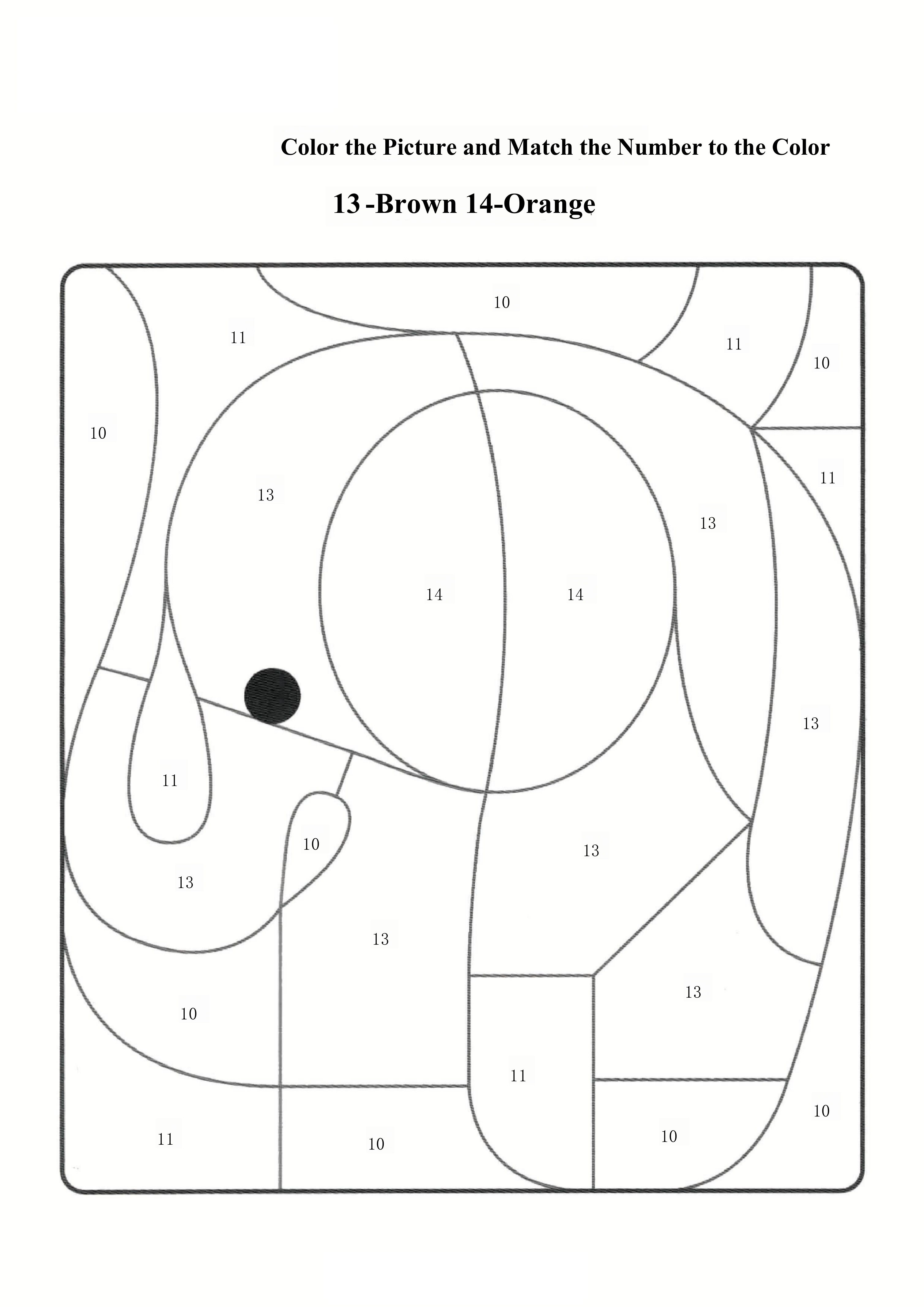 Elephant 3 coloring page