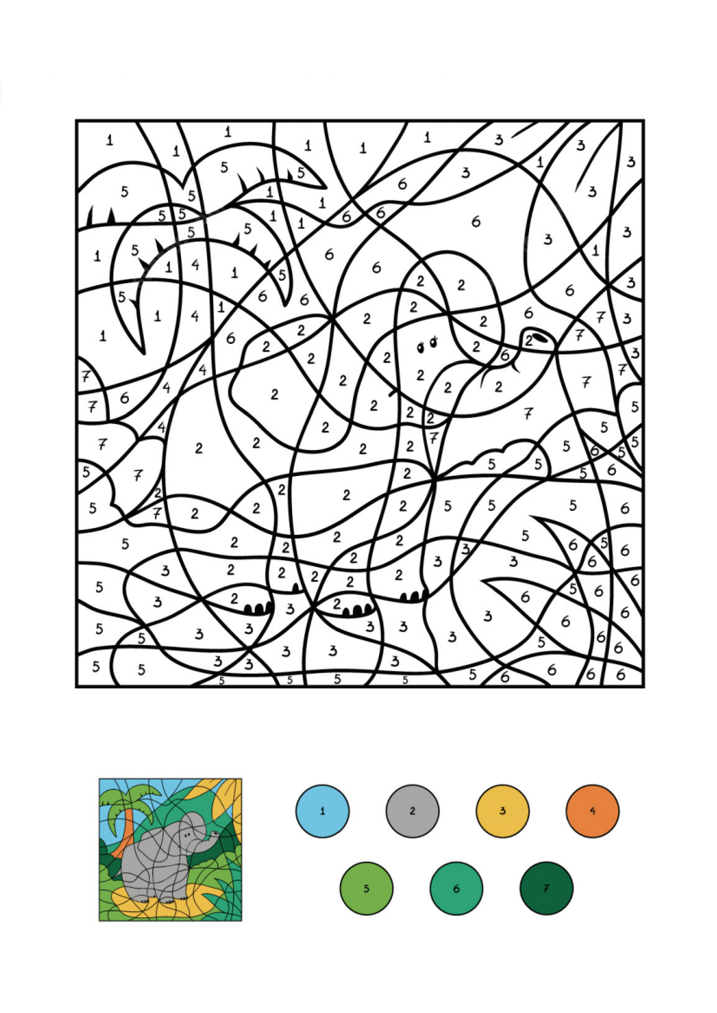 Elephant 5 coloring page