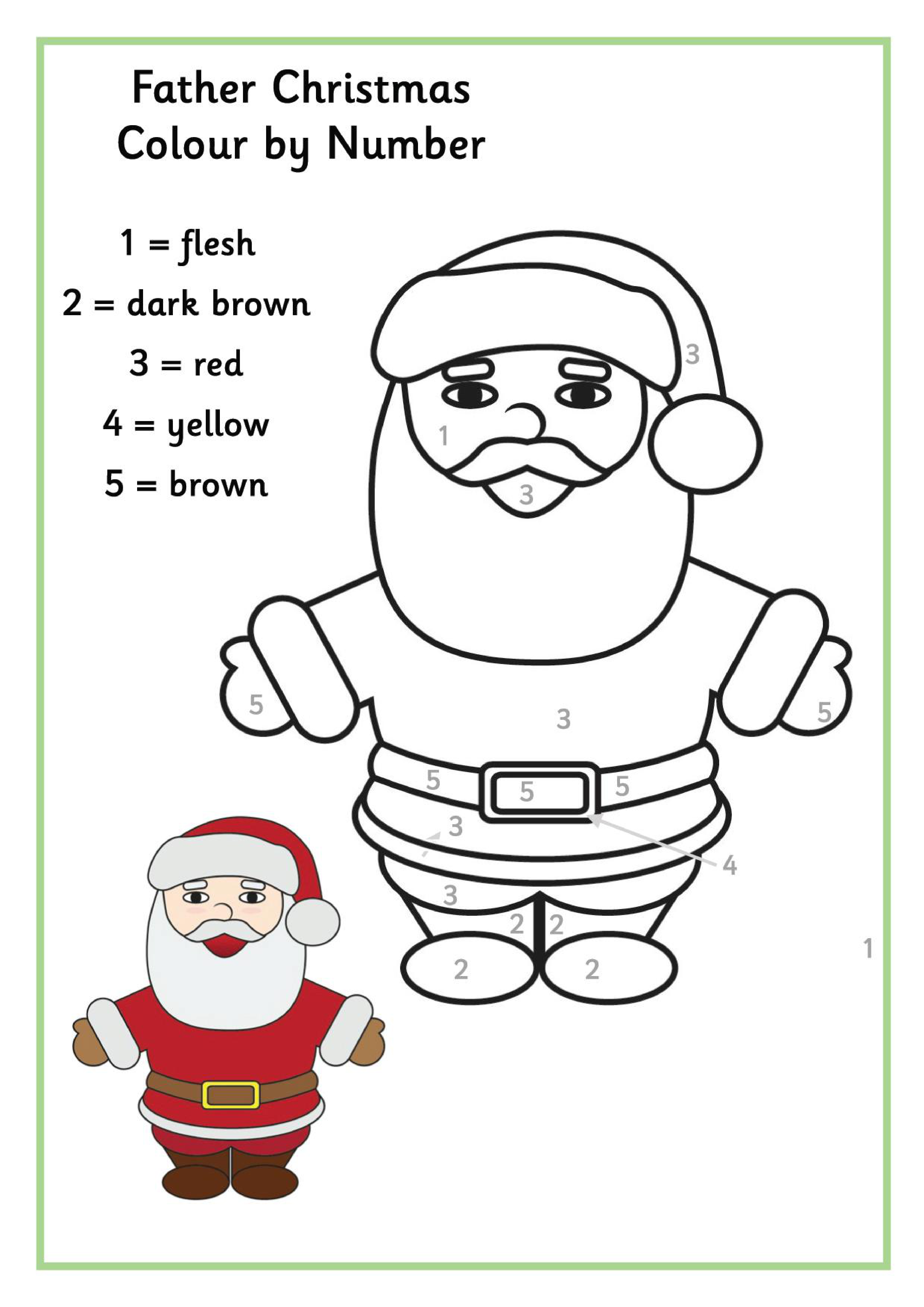 Father Christmas coloring page