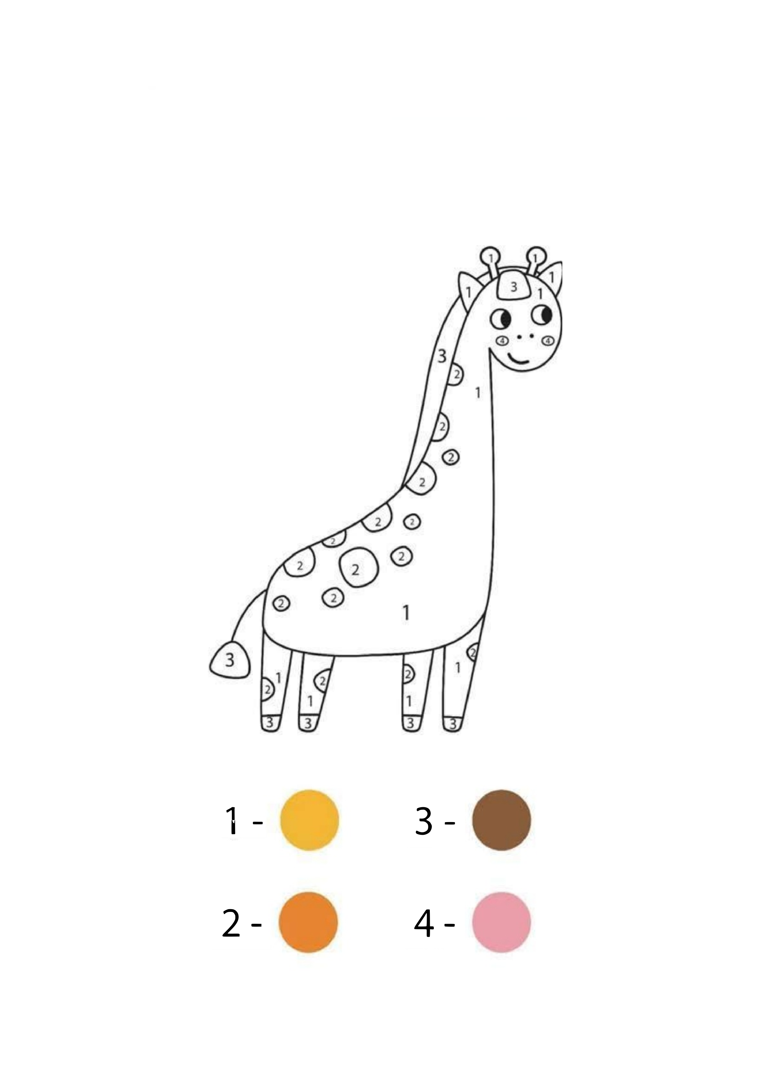 Giraffe 2 coloring page