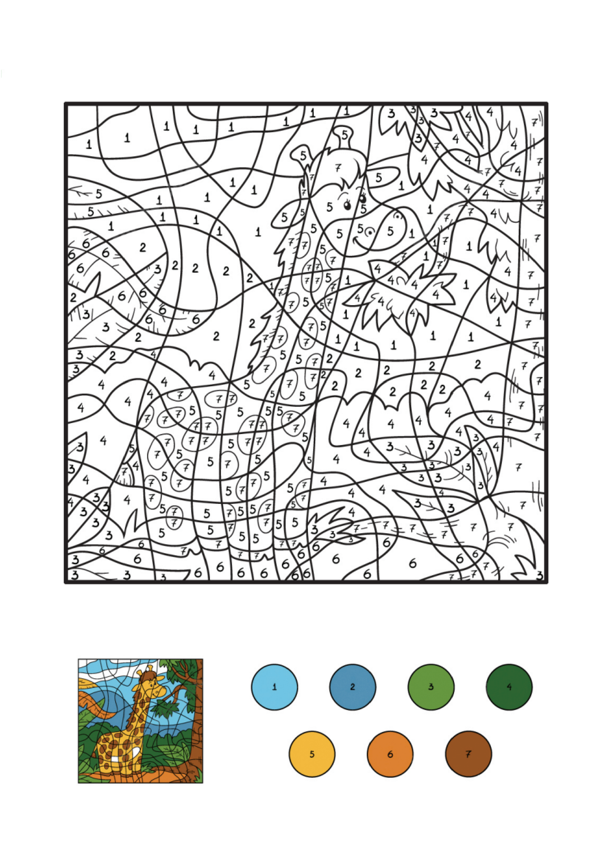 Giraffe 5 coloring page