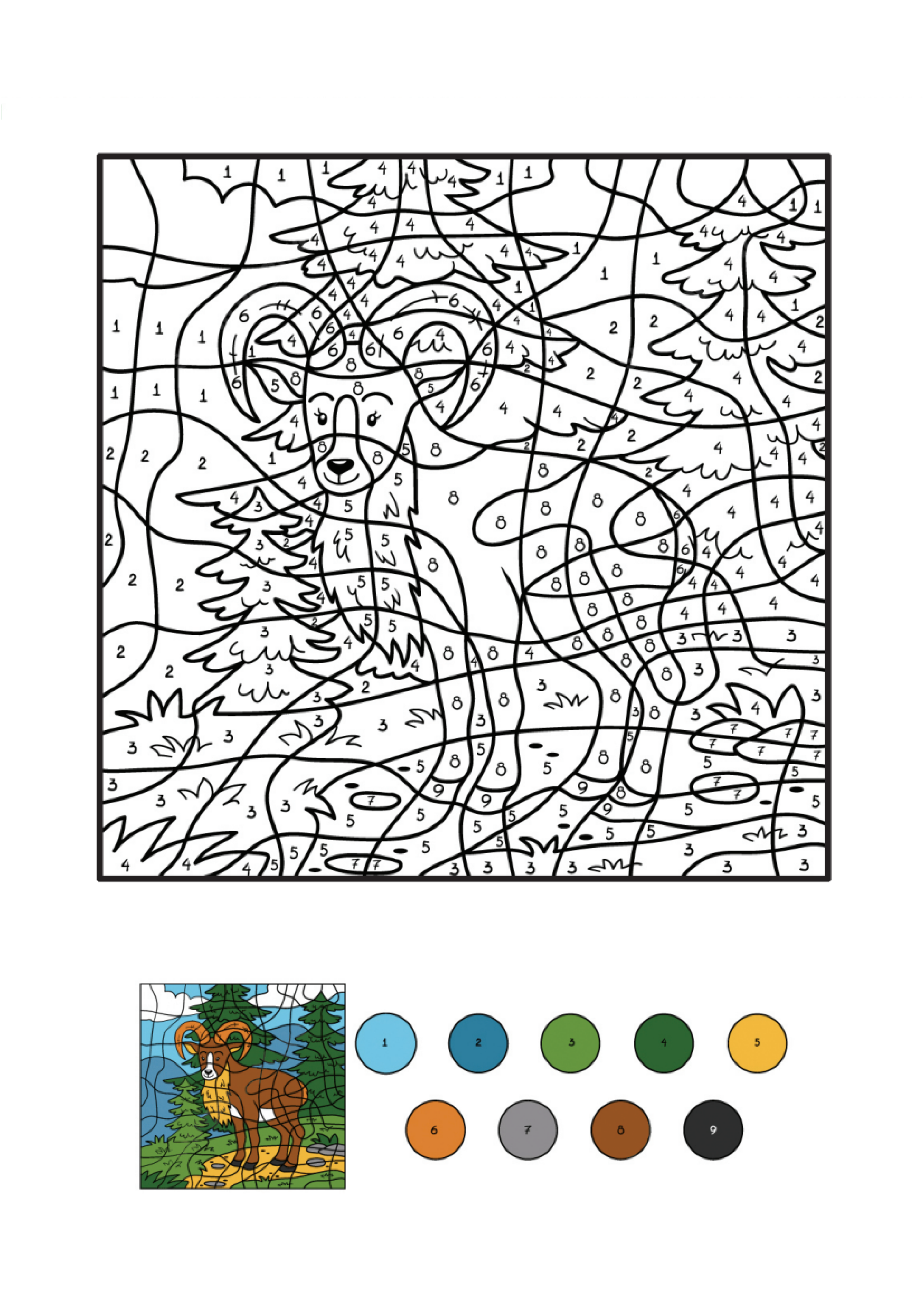 Goat Coloring Page
