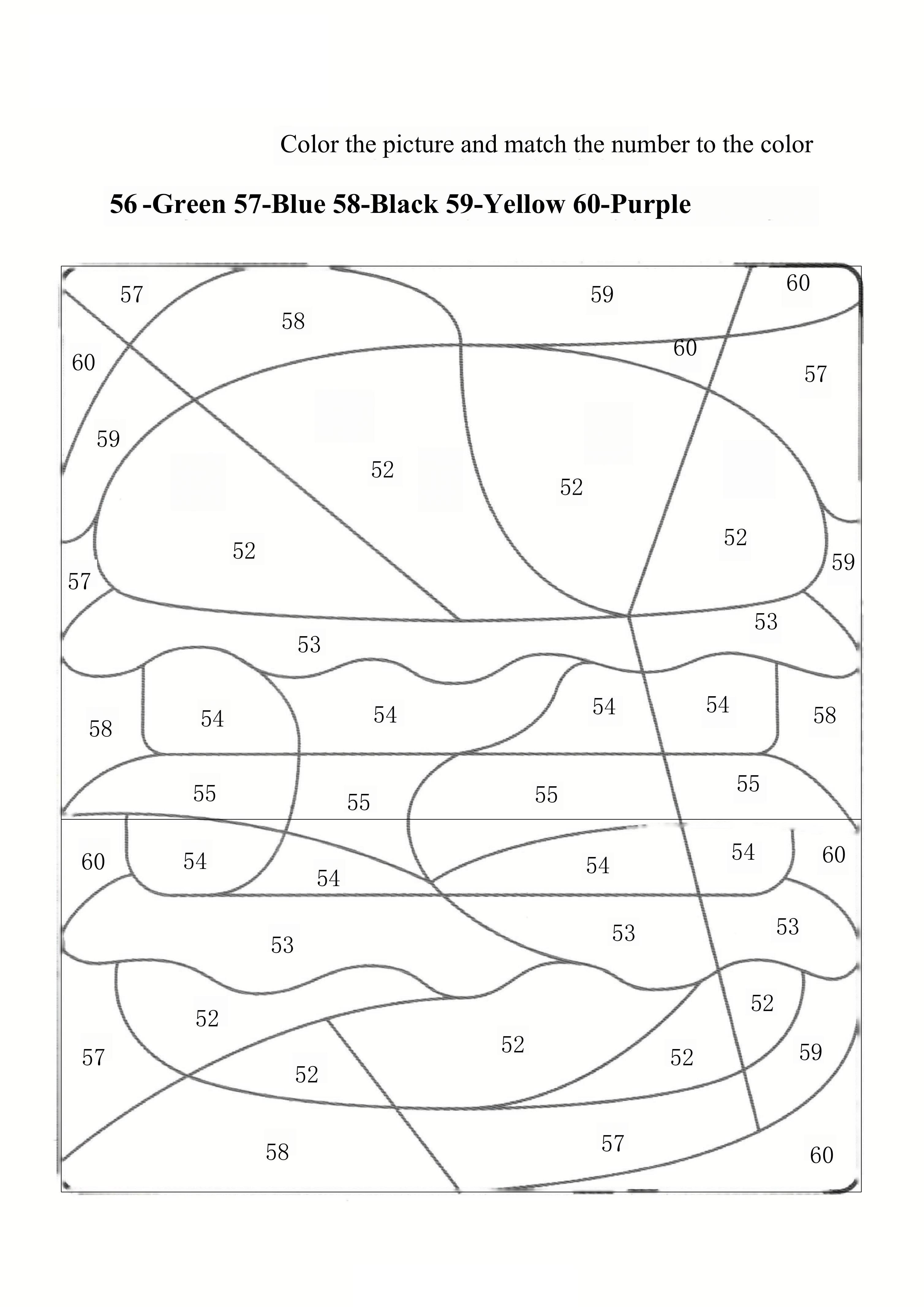Fast Food Coloring Page