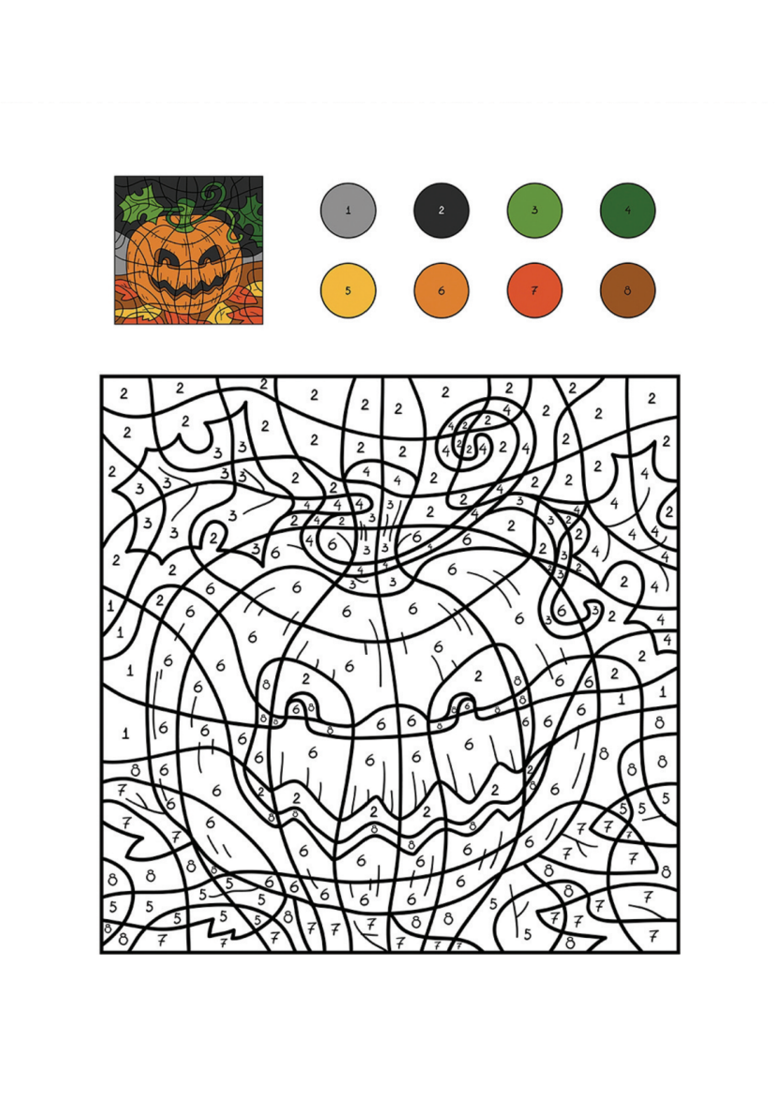 Jack-o'-lantern 3 coloring page
