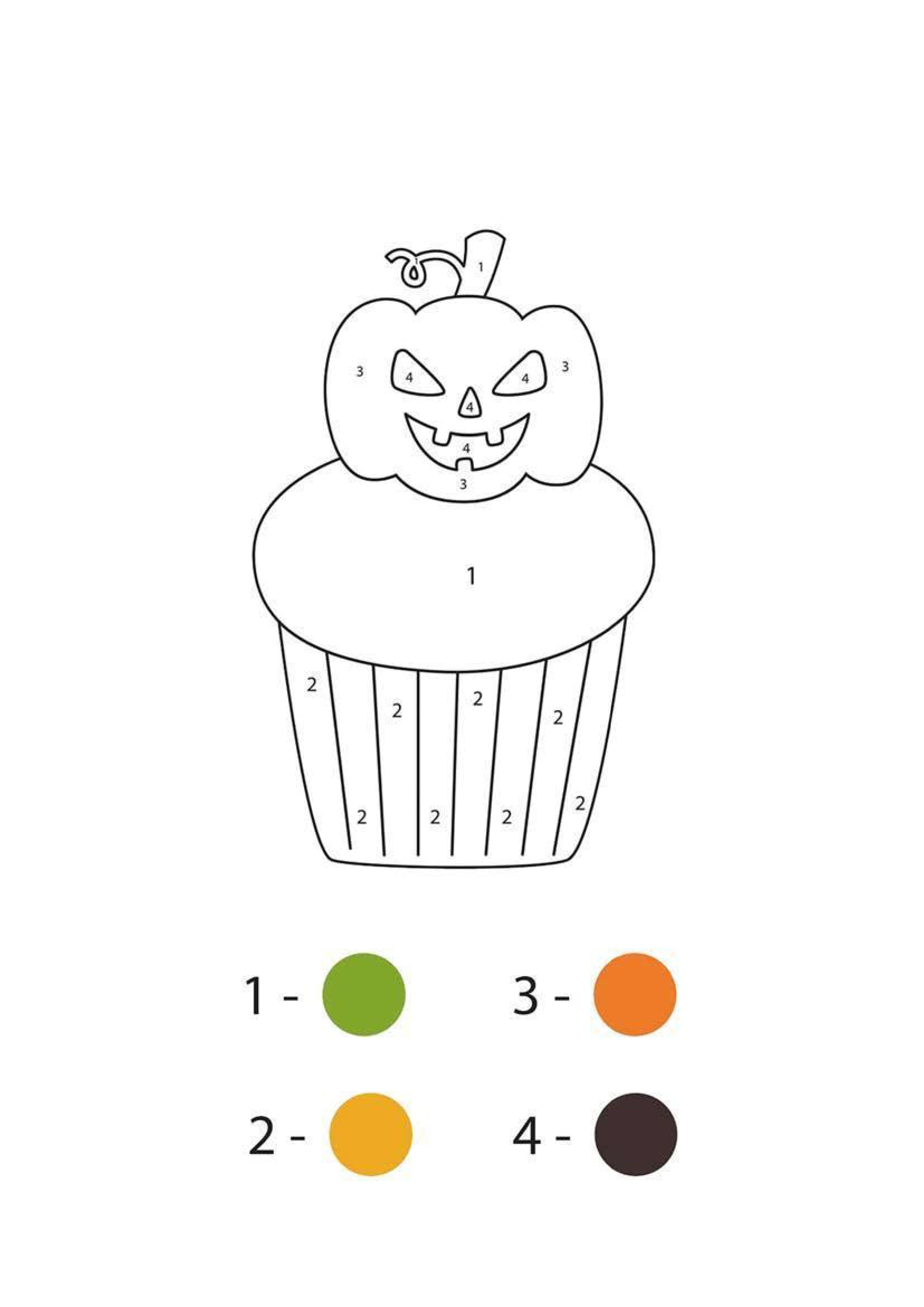 Jack-o'-lantern Cake Coloring Page