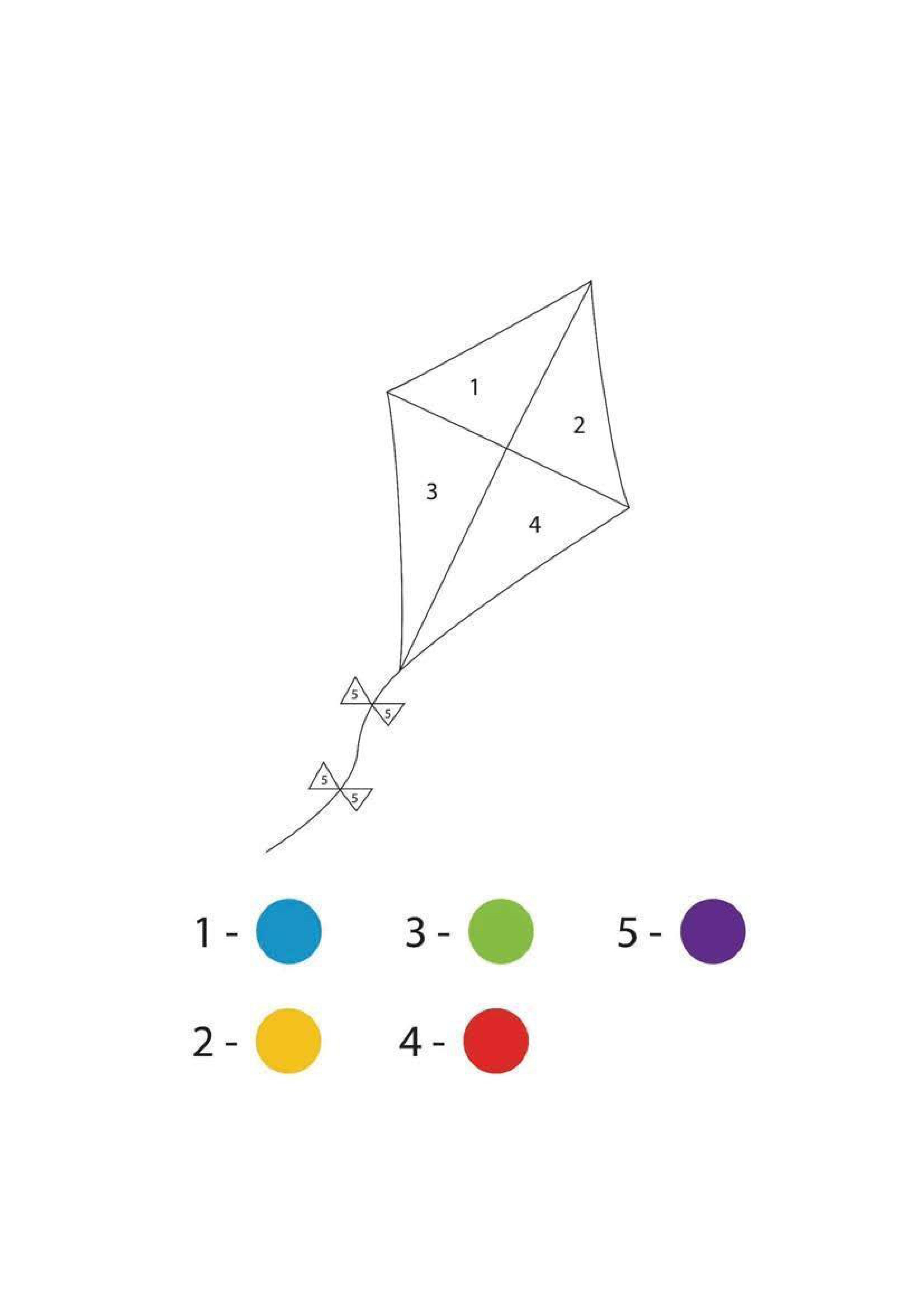 Kite Flying Coloring Page