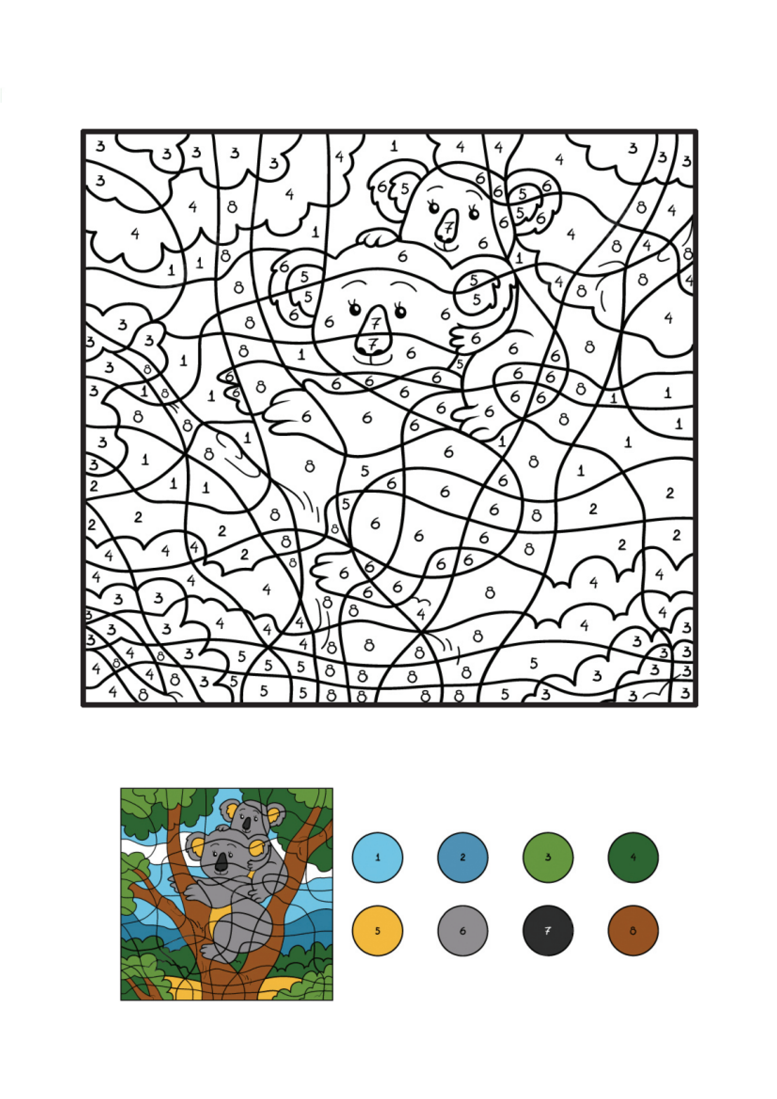 Koala coloring page