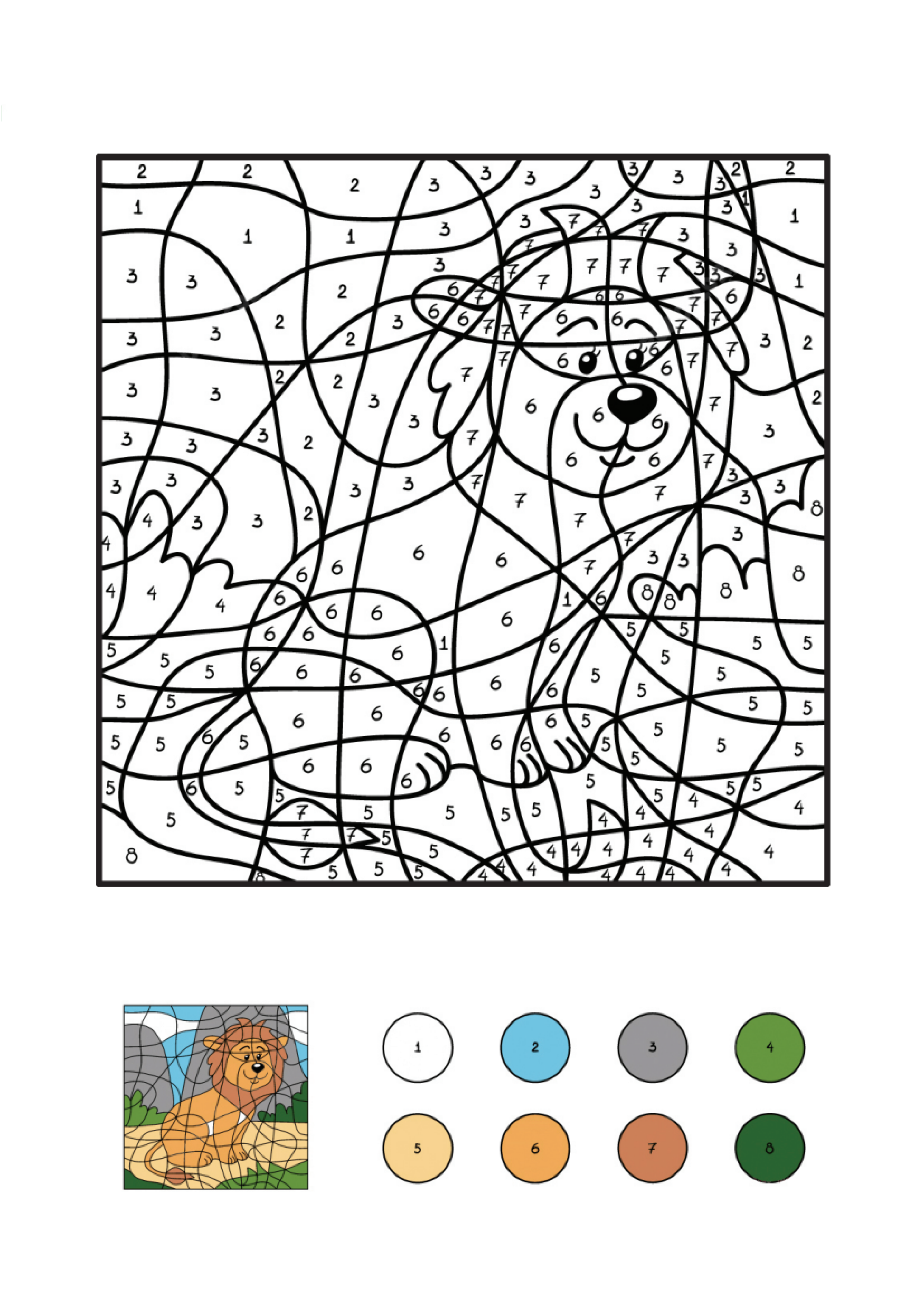 Lion 3 coloring page