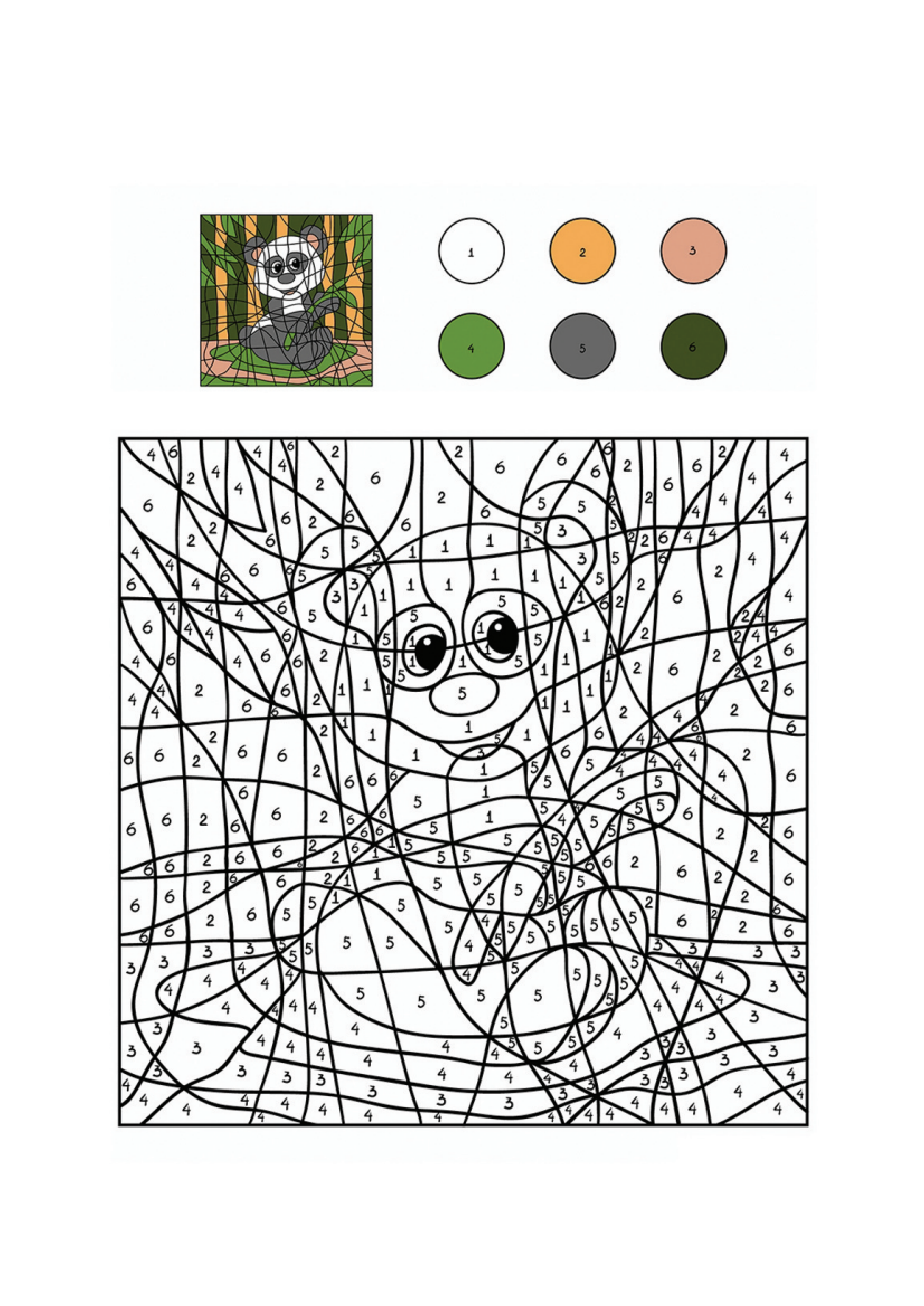 Panda coloring page
