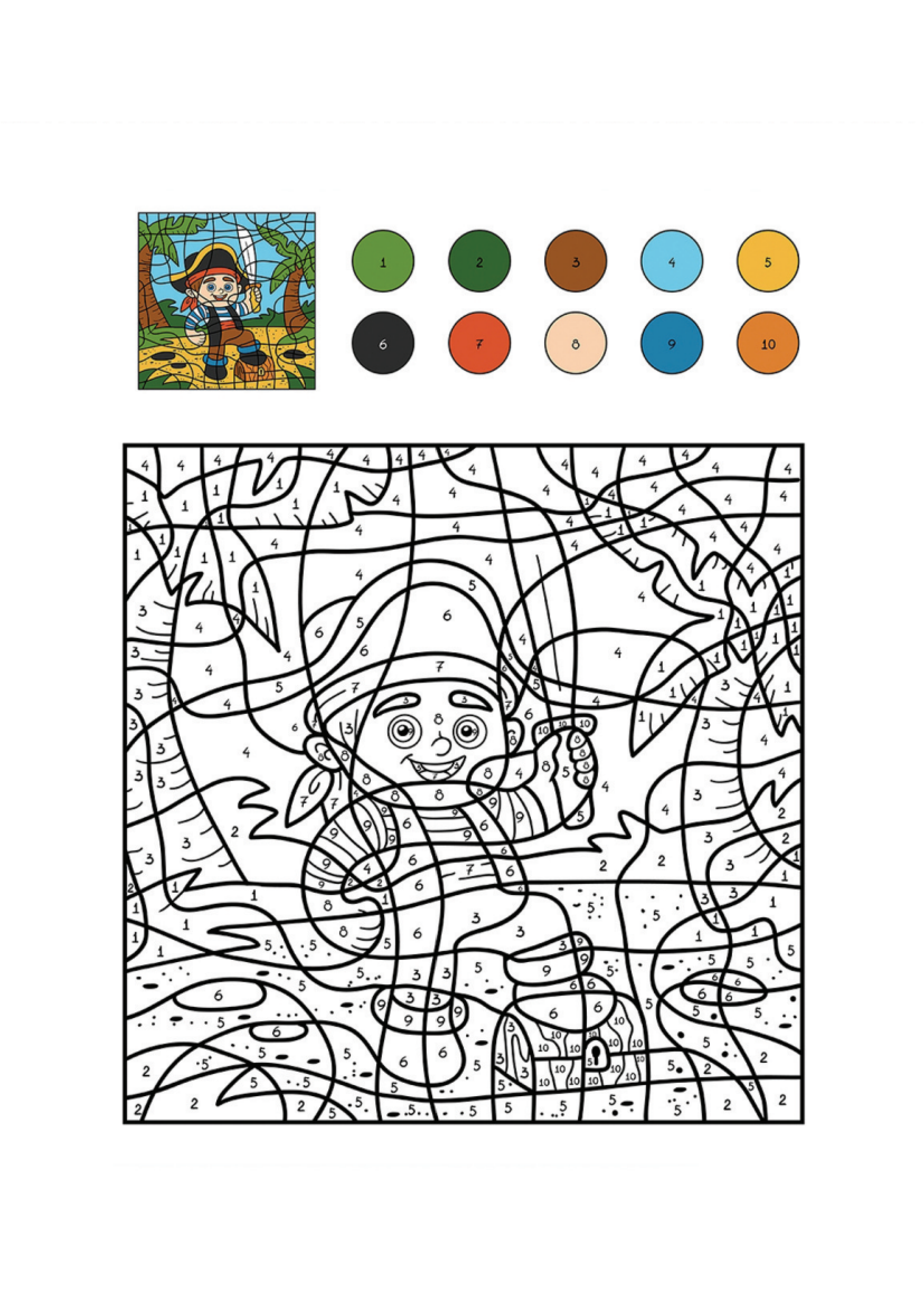 Pirate Coloring Page
