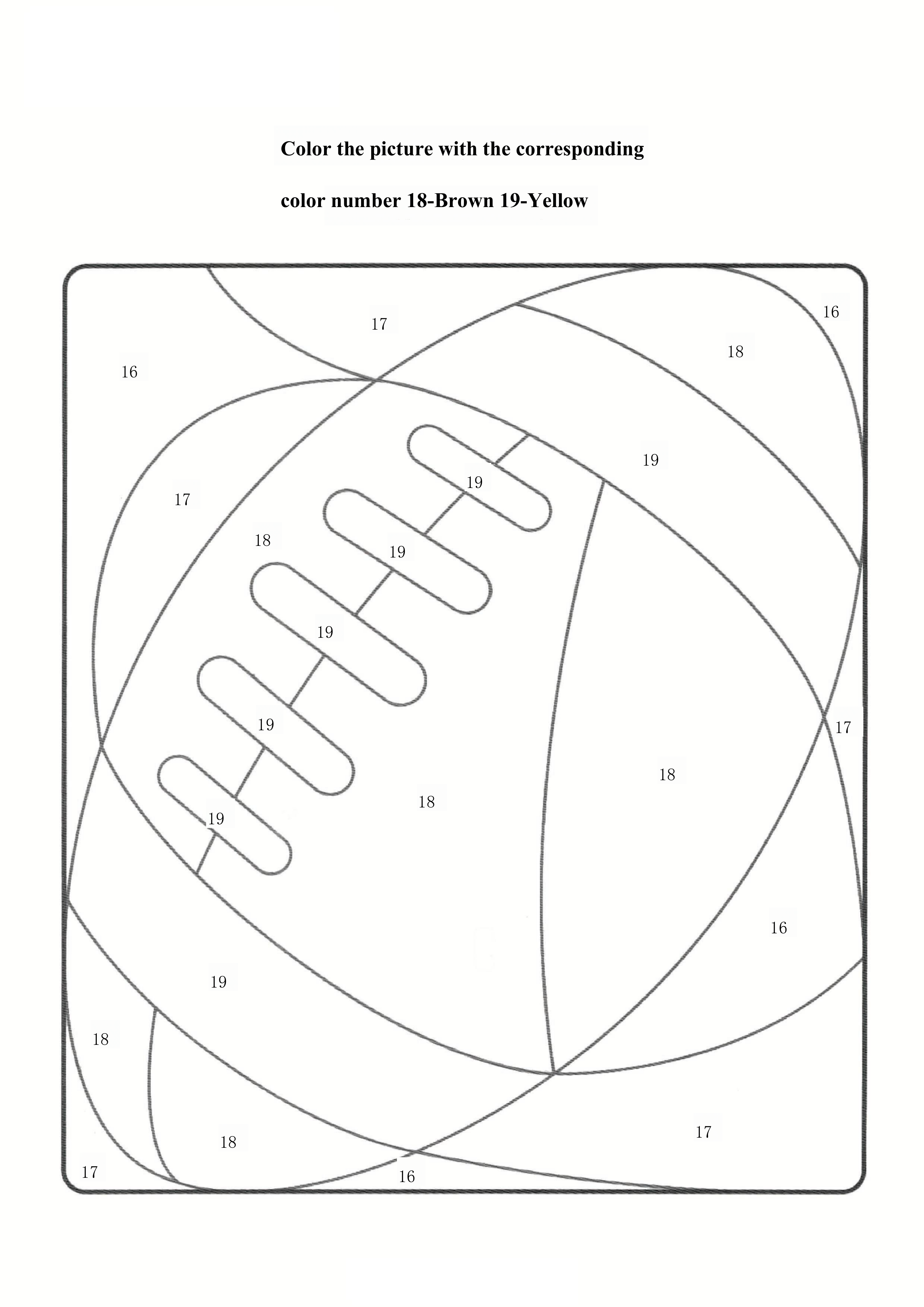 Rugby Ball Coloring Page