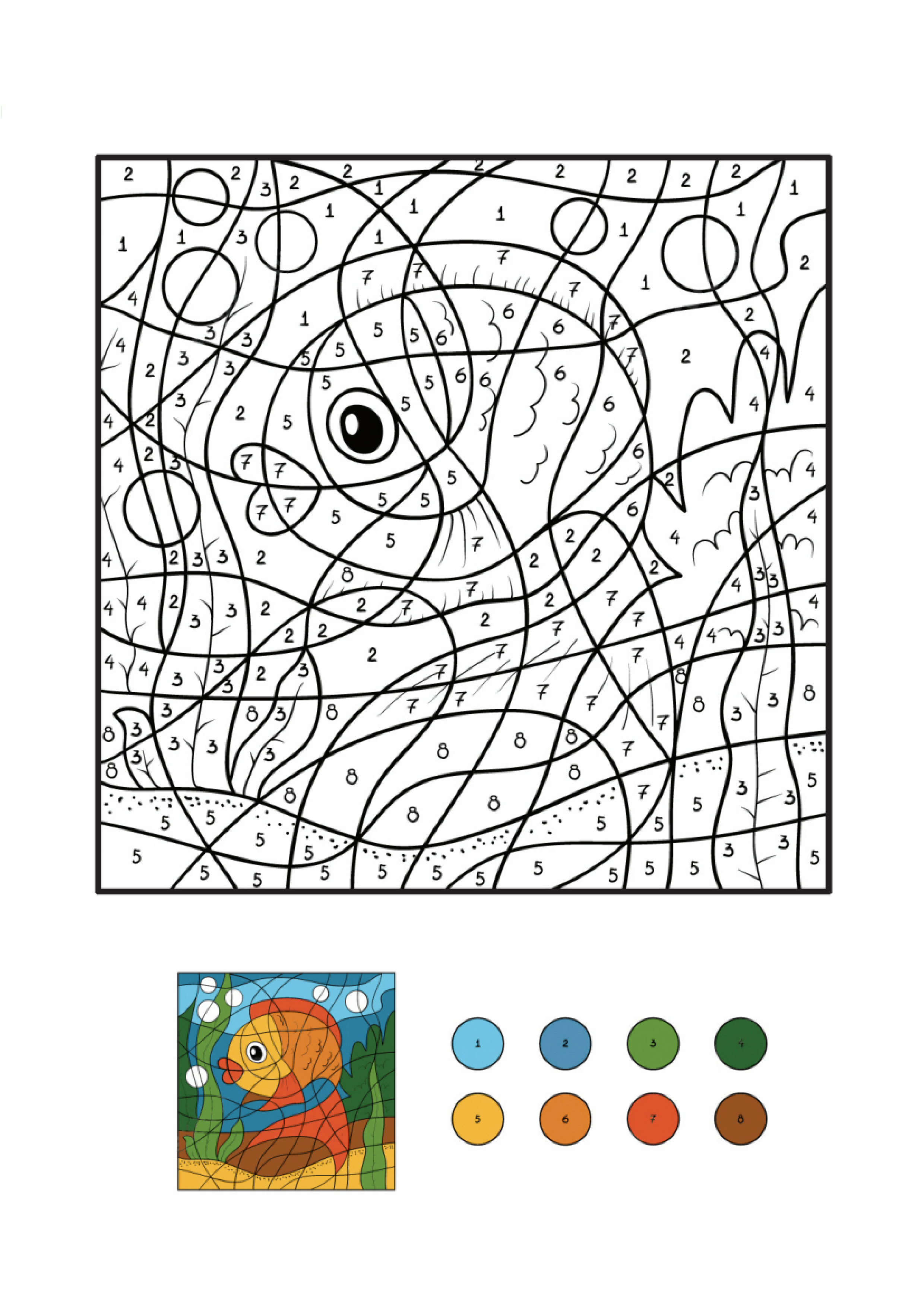 Tropical Fish 5 Coloring Page