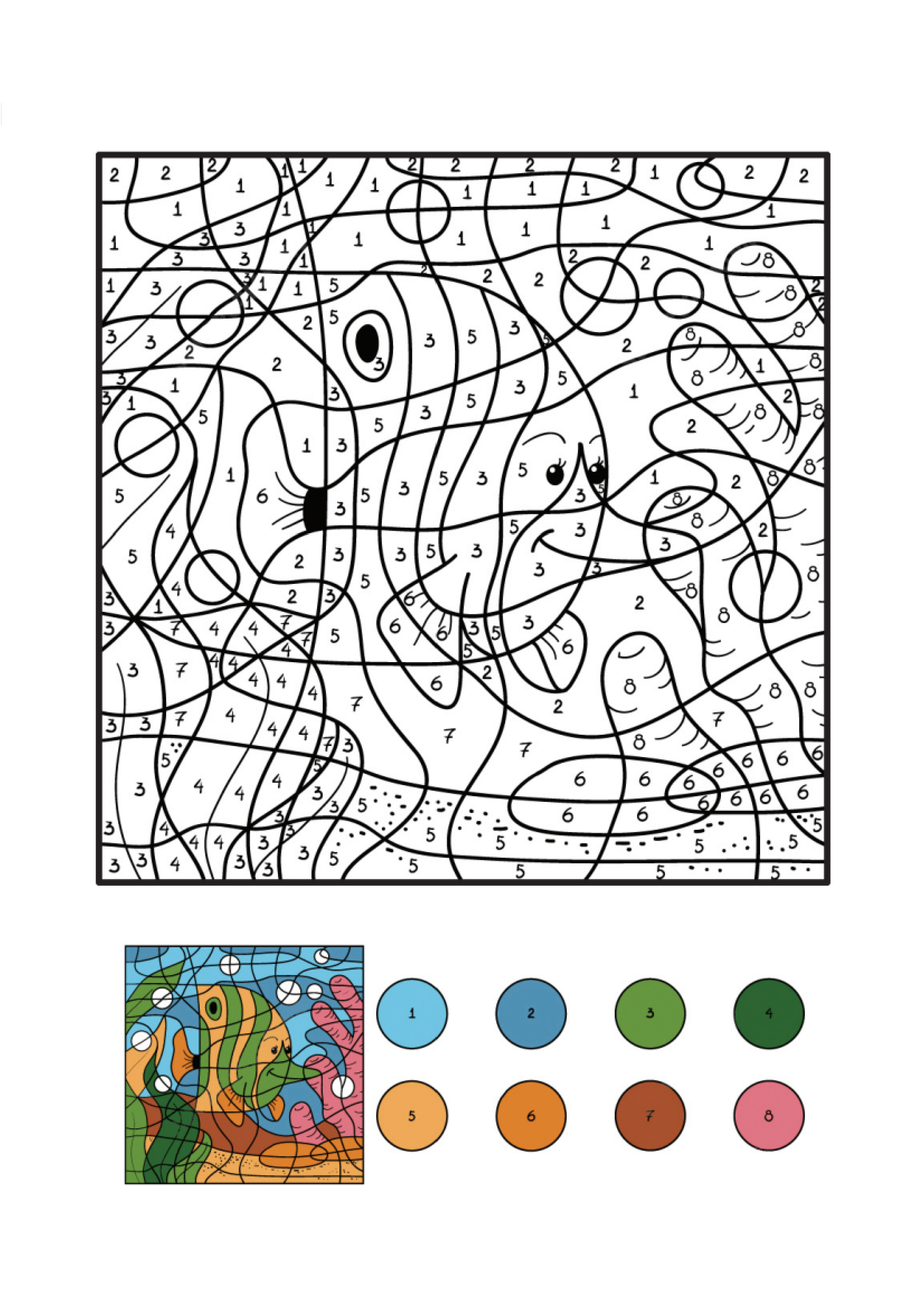 Tropical Fish 52 Coloring Page