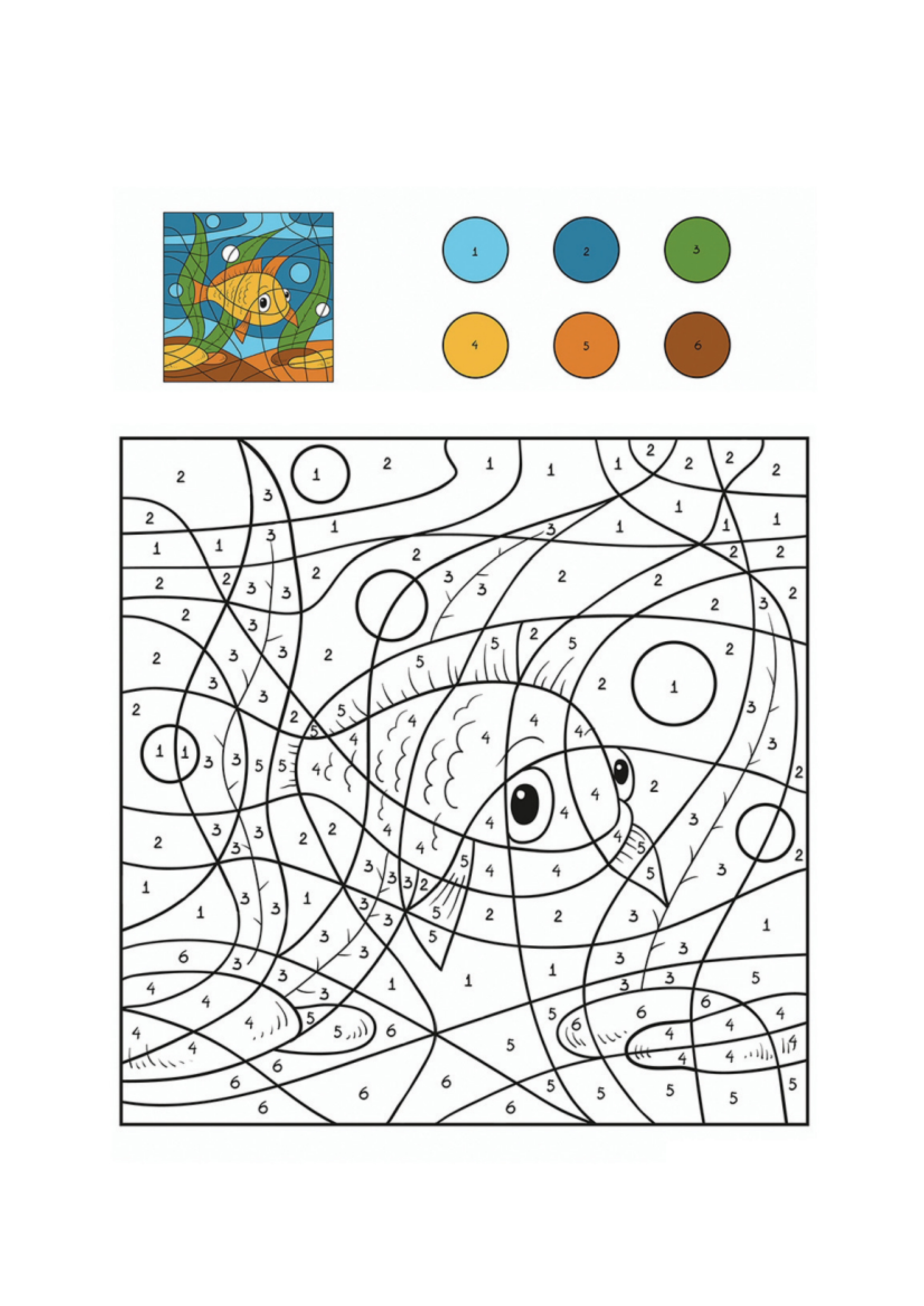 Tropical Fish Sea Coloring Page