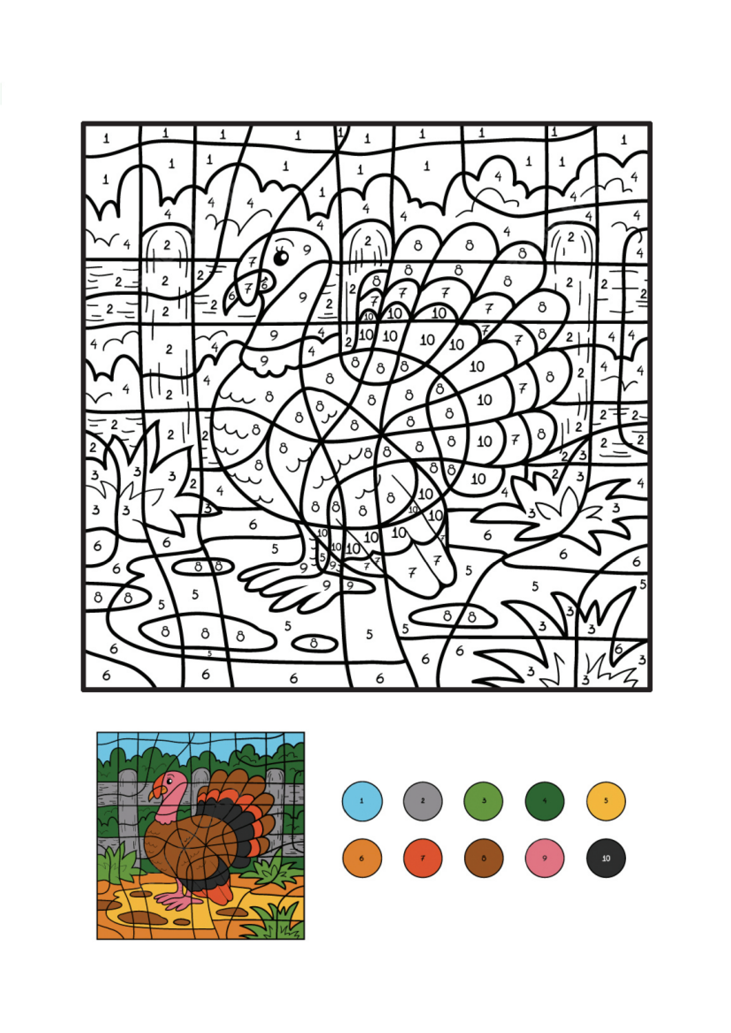 Thanksgiving Turkey coloring page