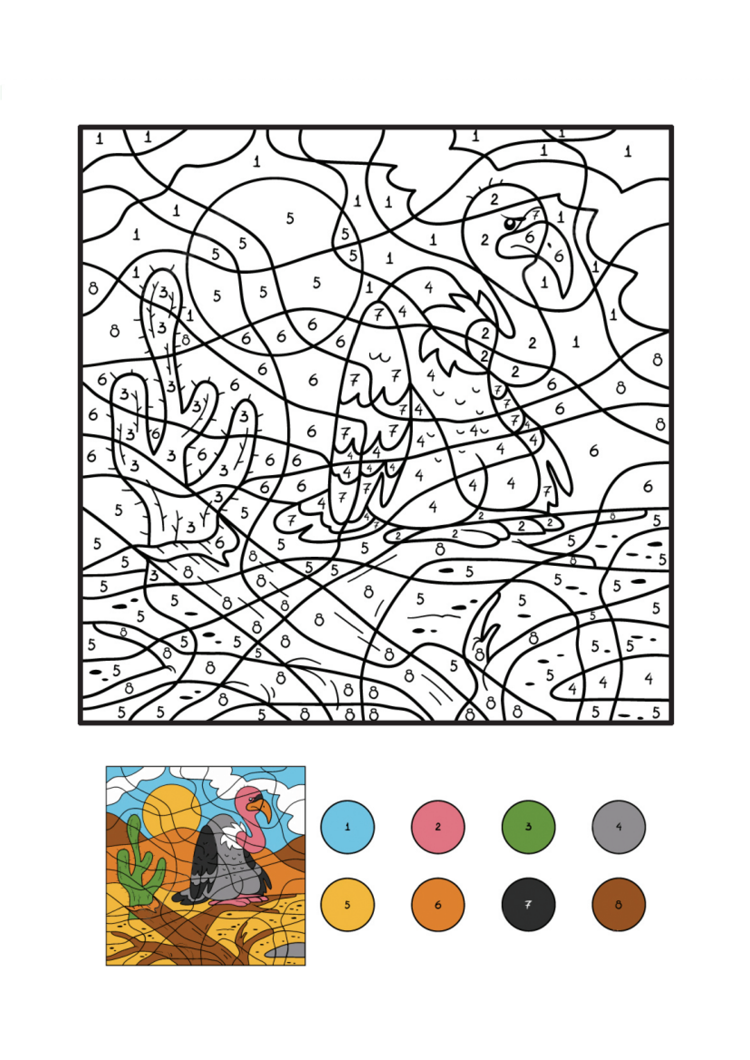 Vulture Coloring Page