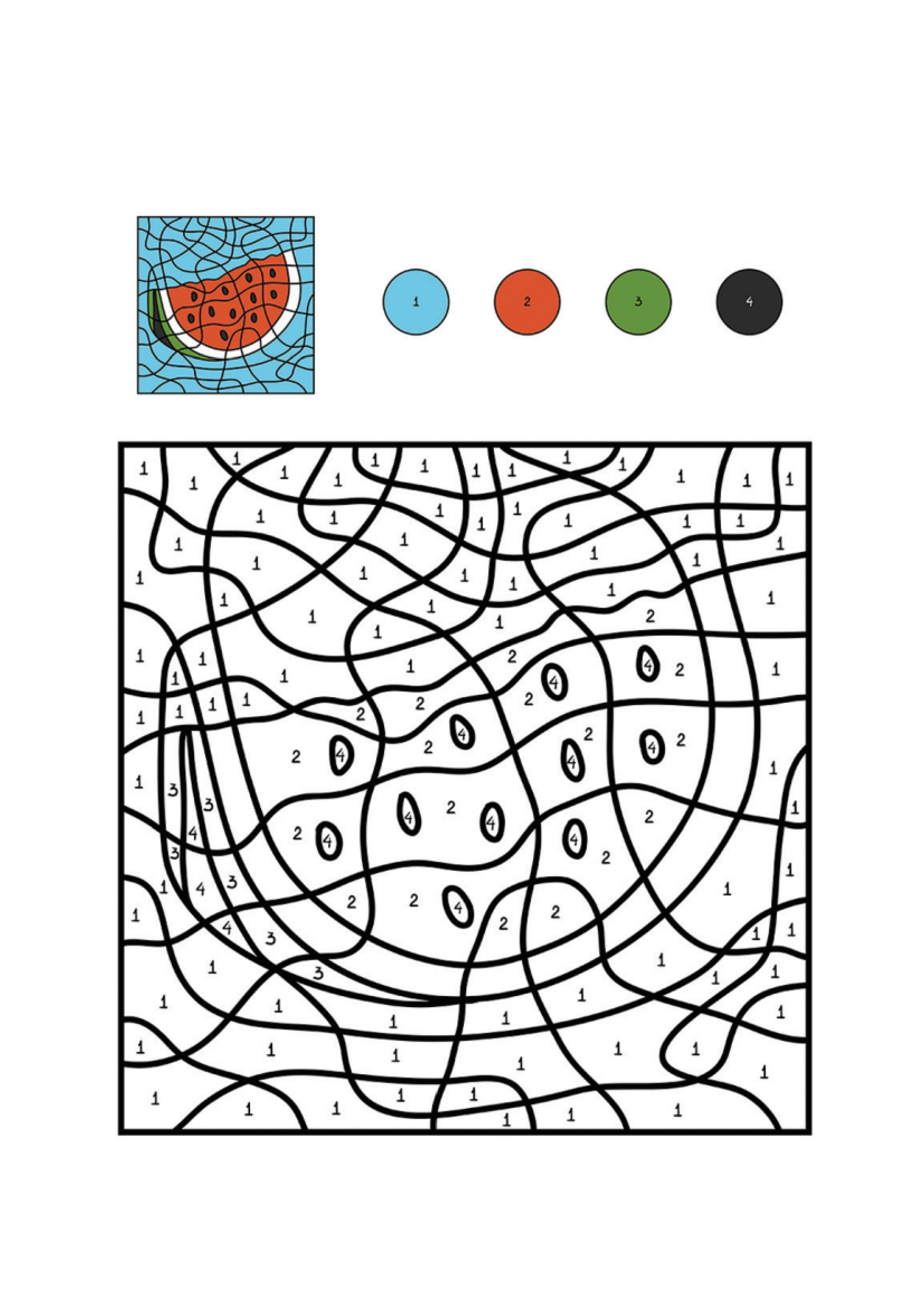 Watermelon Coloring Page