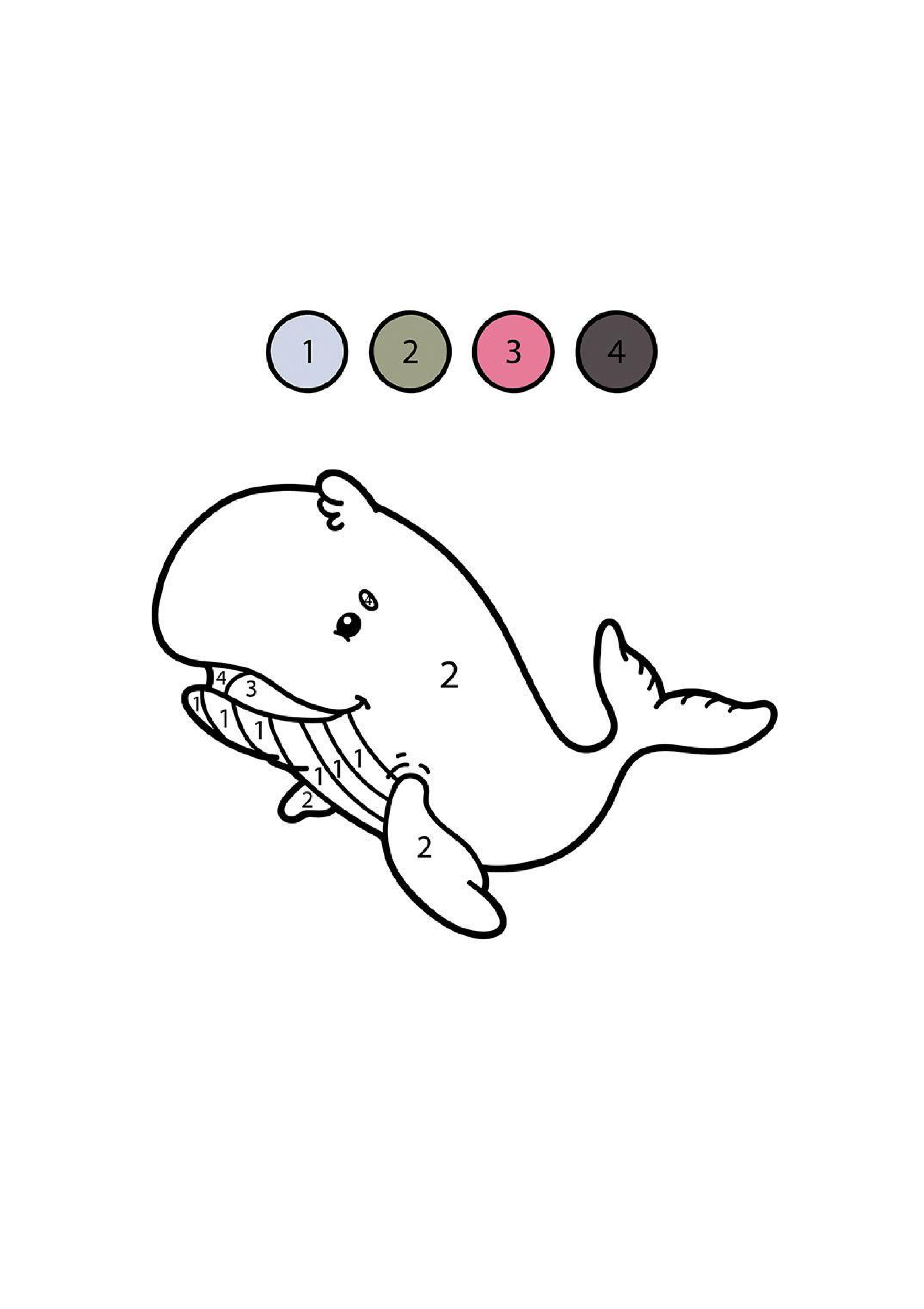 Whale 2 Coloring Page